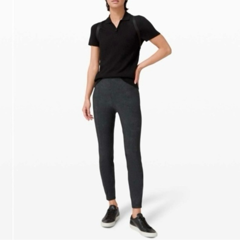 Lululemon Here to There High-Rise 7/8 Pant Crosshatch Texture Black Multi 4